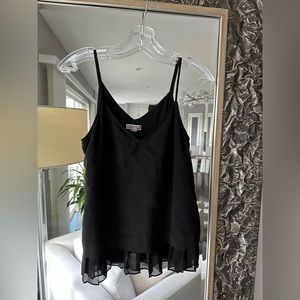 Black Tank Top with ruffles size XS great condition no flaws from Nordstrom.
